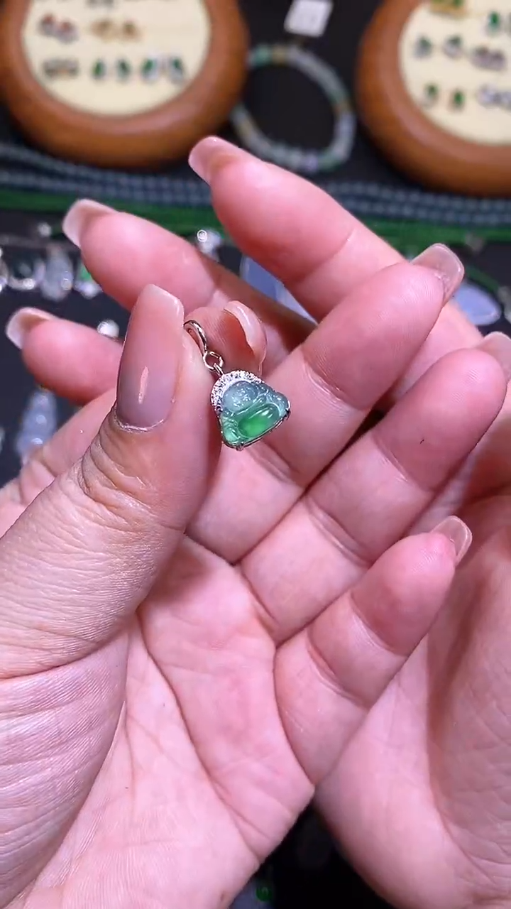 【闪购商品】翡翠吊坠(不含链)银S925镶嵌1