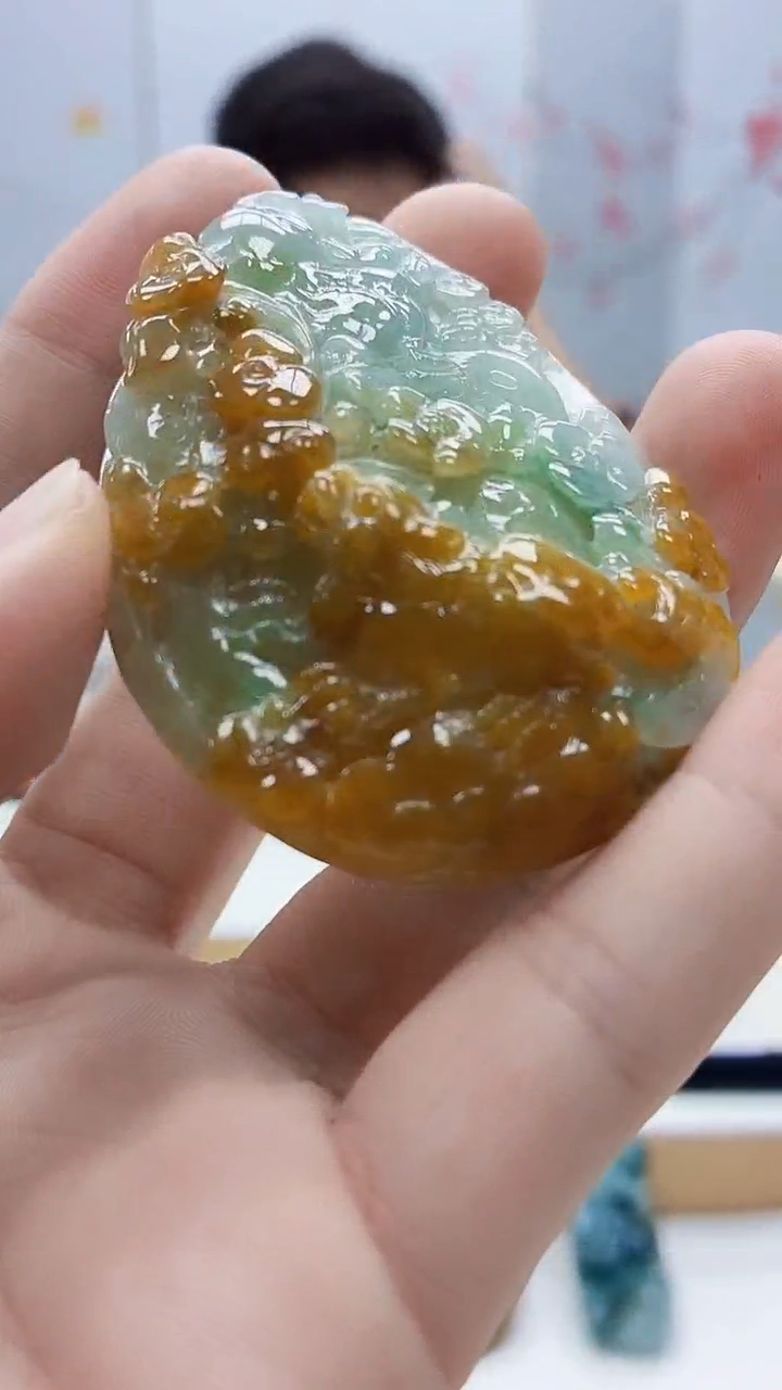 未镶嵌定制翡翠4917bb-毛货挂件93