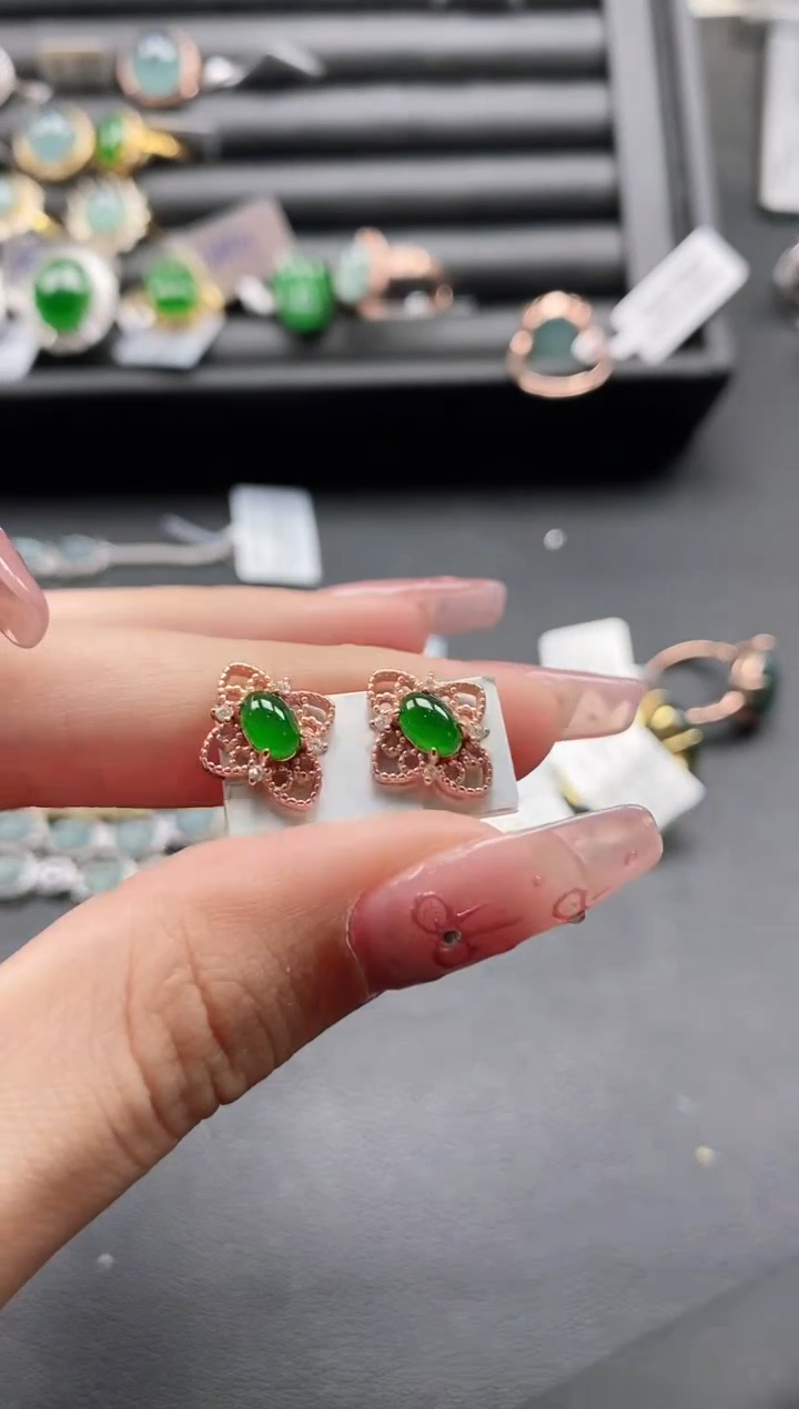 【闪购商品】翡翠戒指银S925镶嵌1111