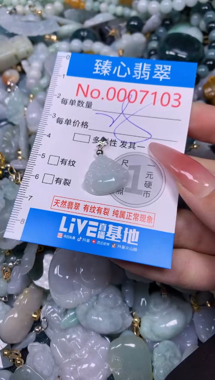 【闪购商品】翡翠颈饰未镶嵌含绳0007103