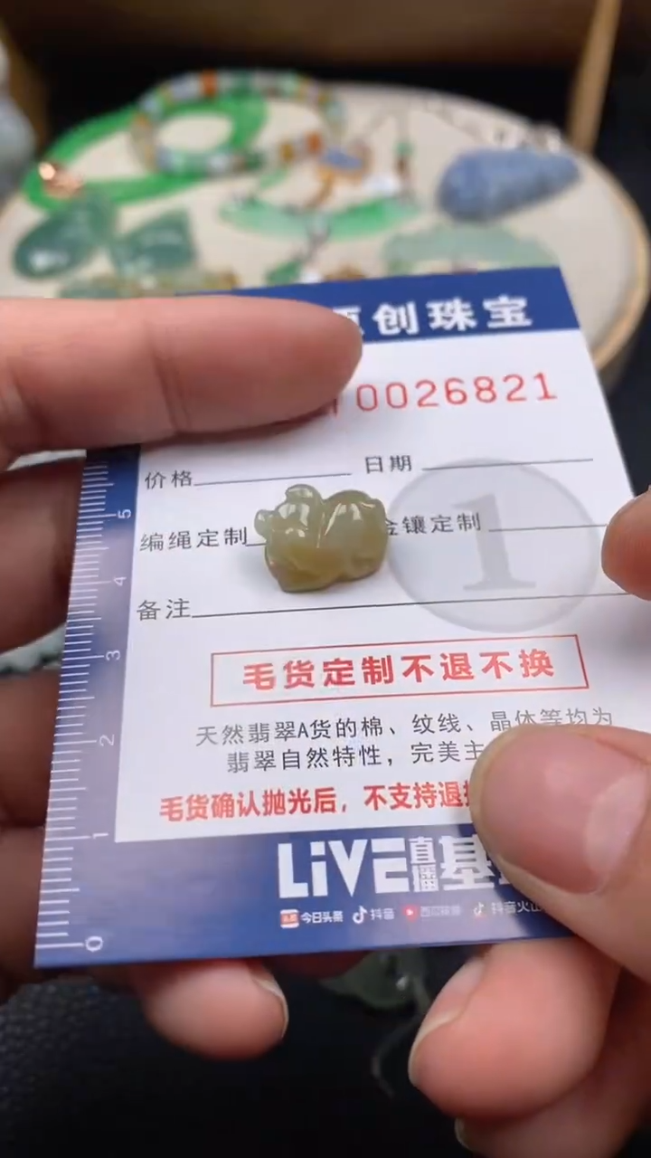 【闪购商品】翡翠颈饰未镶嵌翡翠净货26821