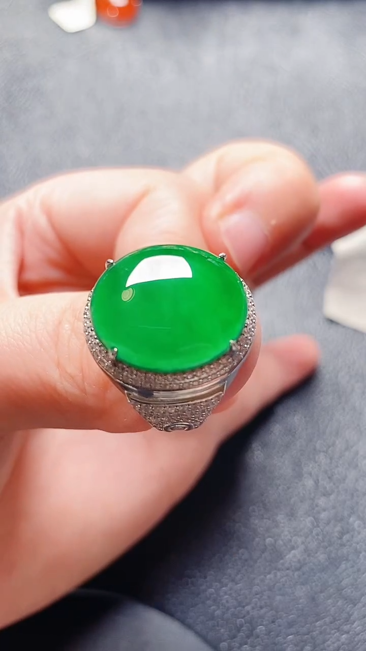 银S925镶嵌戒指翡翠1111