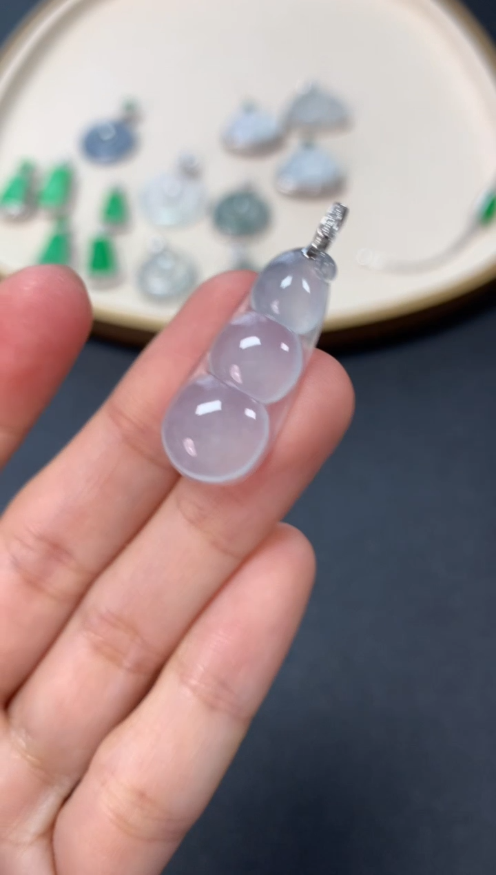 【闪购商品】翡翠吊坠(不含链)18K金镶嵌1980