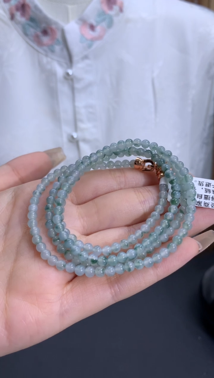 【闪购商品】翡翠手链未镶嵌卡3.8mm