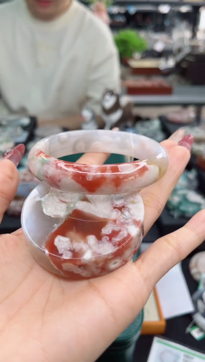 【闪购商品】石英质玉手镯未镶嵌60圈口（赠品镯心）S95508