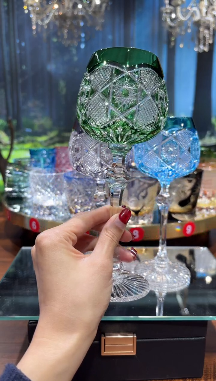 【闪购商品】直播间单只 绿色太阳纹圆高脚
