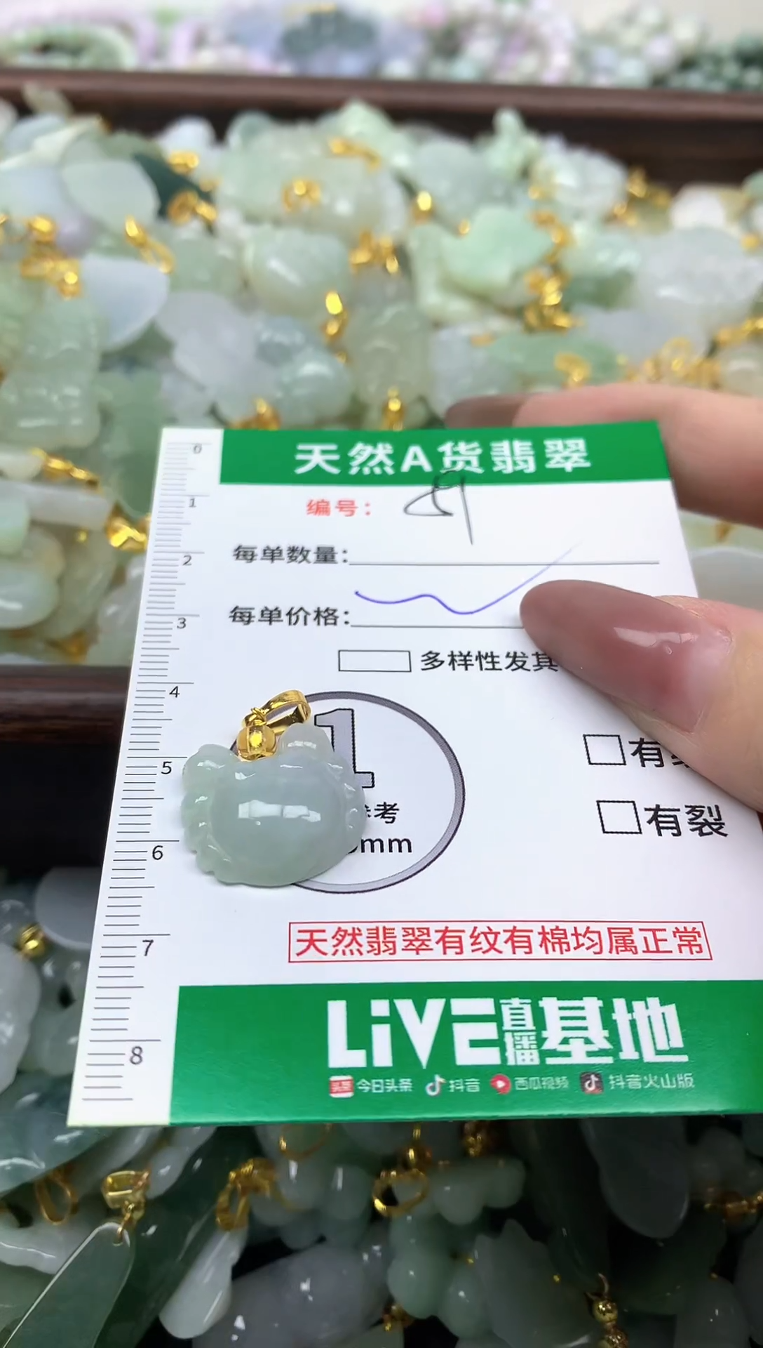 颈饰未镶嵌翡翠未镶嵌缅料A货翡翠-59