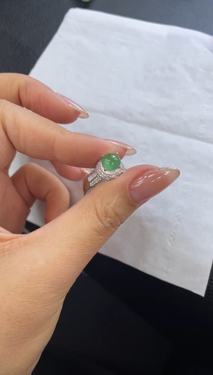 【闪购商品】翡翠戒指合金铜托戒指