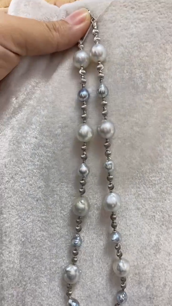 【闪购商品】海水珍珠项链未镶嵌澳白巴洛克