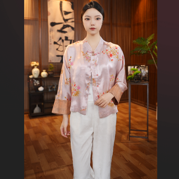 小雪《芳园花落》2025新中式气质显瘦国风女装外套