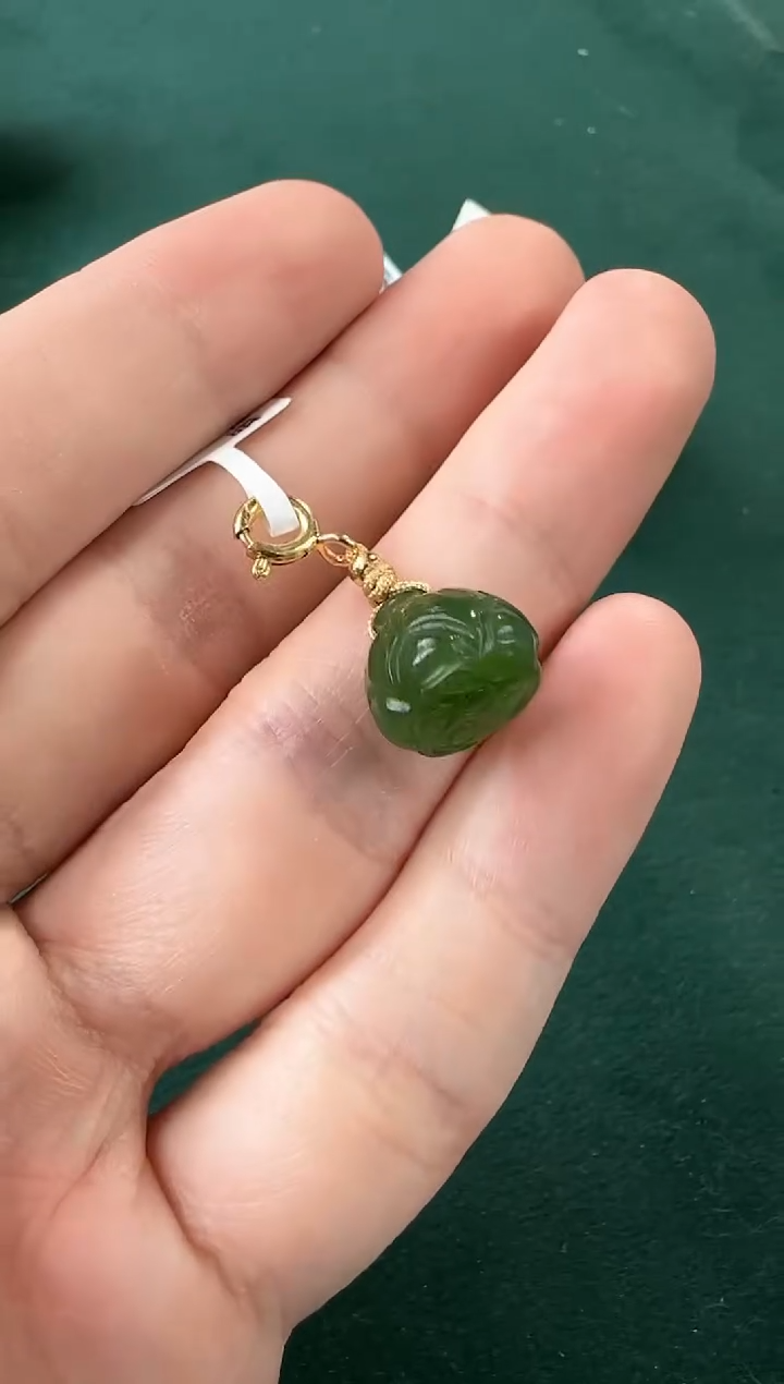 吊坠(不含链)银S925镶嵌和田玉和田玉吊坠