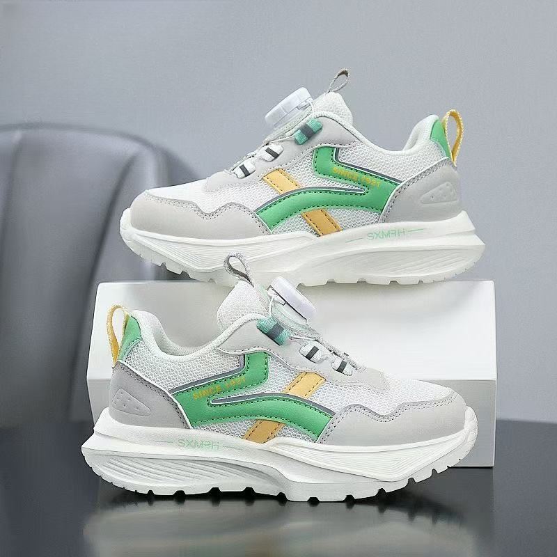 90131童鞋男童2025春秋新款网面透气运动鞋儿童轻便软底防滑跑步