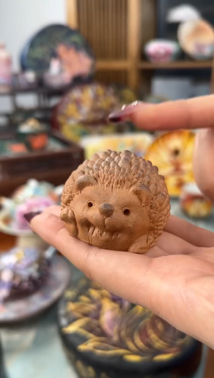 【闪购商品】粗陶小刺猬茶宠摆件
