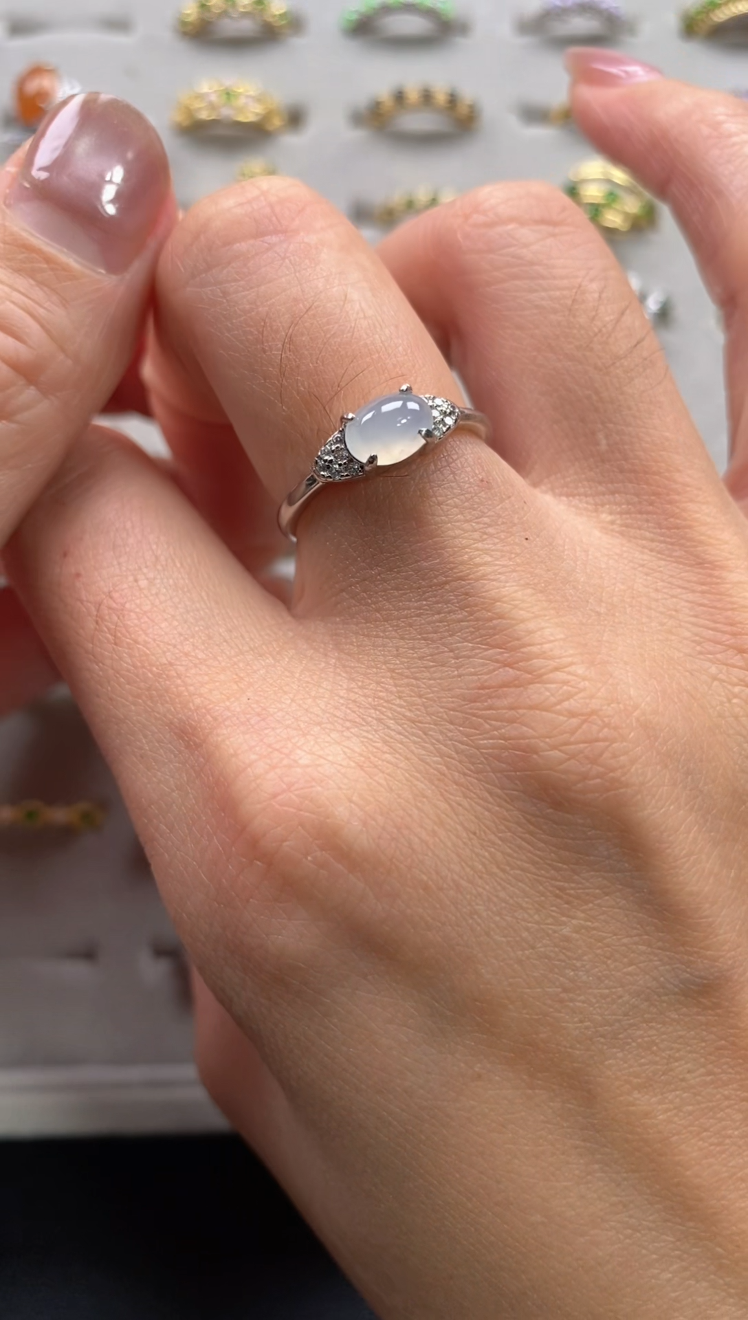 【闪购商品】翡翠戒指银S925镶嵌11111--1