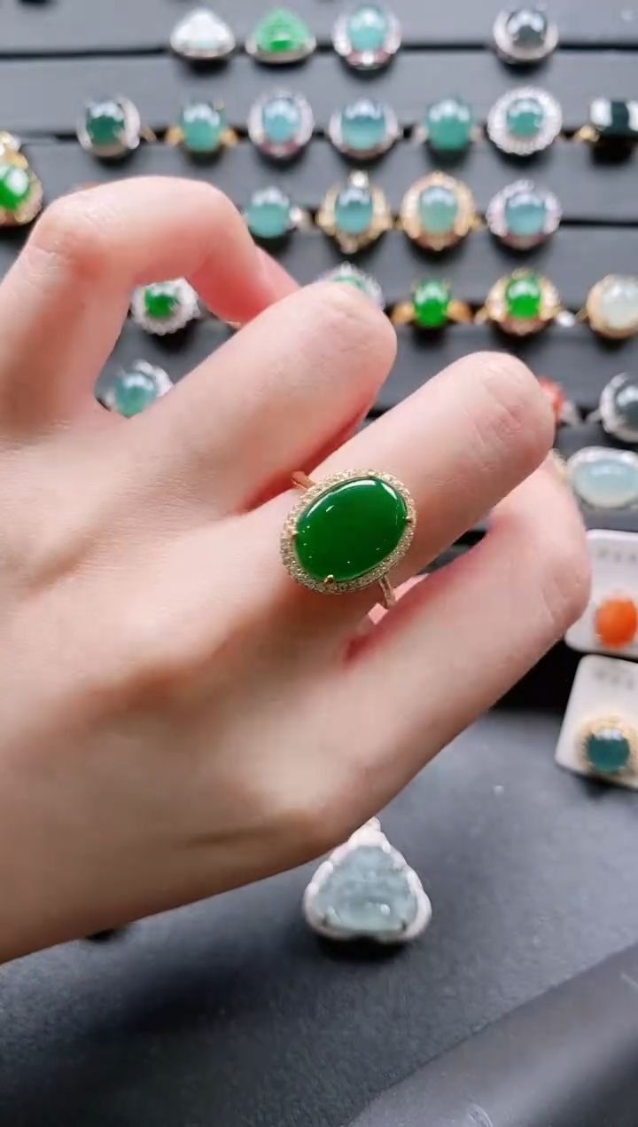 【闪购商品】翡翠戒指银S925镶嵌11111111