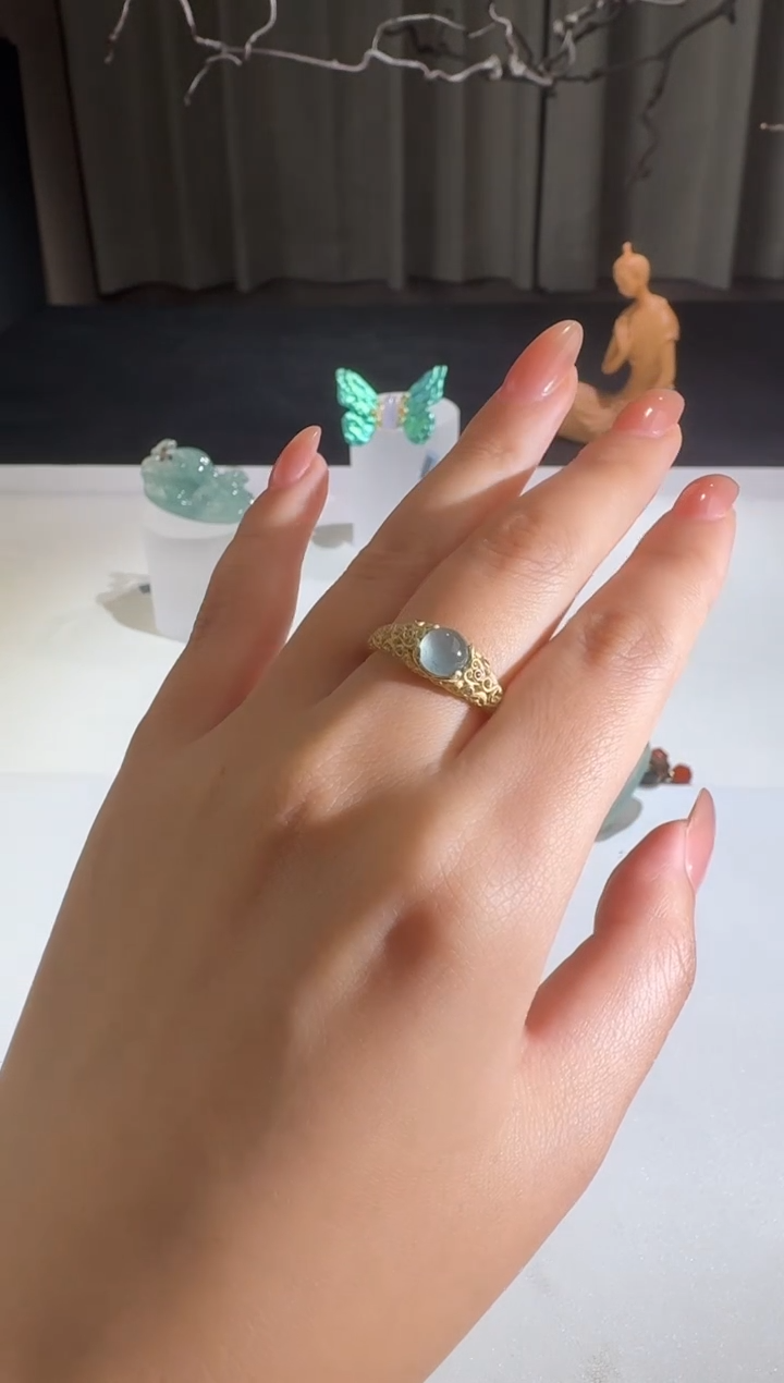 【闪购商品】翡翠戒指银S925镶嵌【鑫鑫】