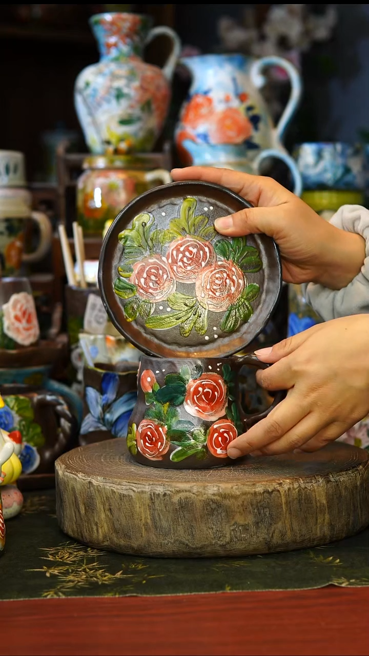 陶瓷59景德镇手工手绘釉下彩
