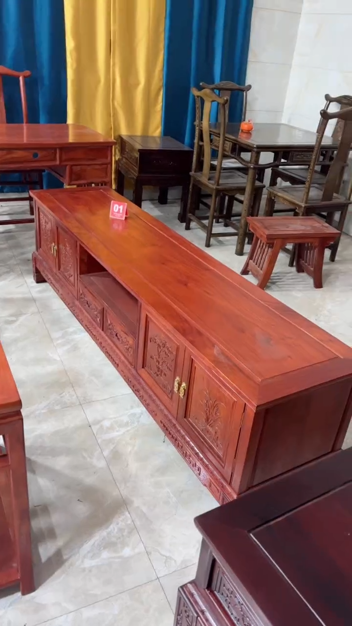 【闪购商品】花梨木类成套家具大果紫檀电视柜