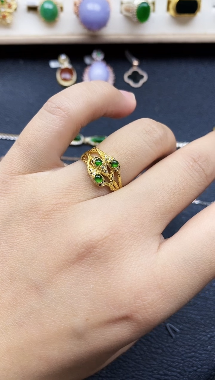 【闪购商品】翡翠戒指银S925镶嵌11111