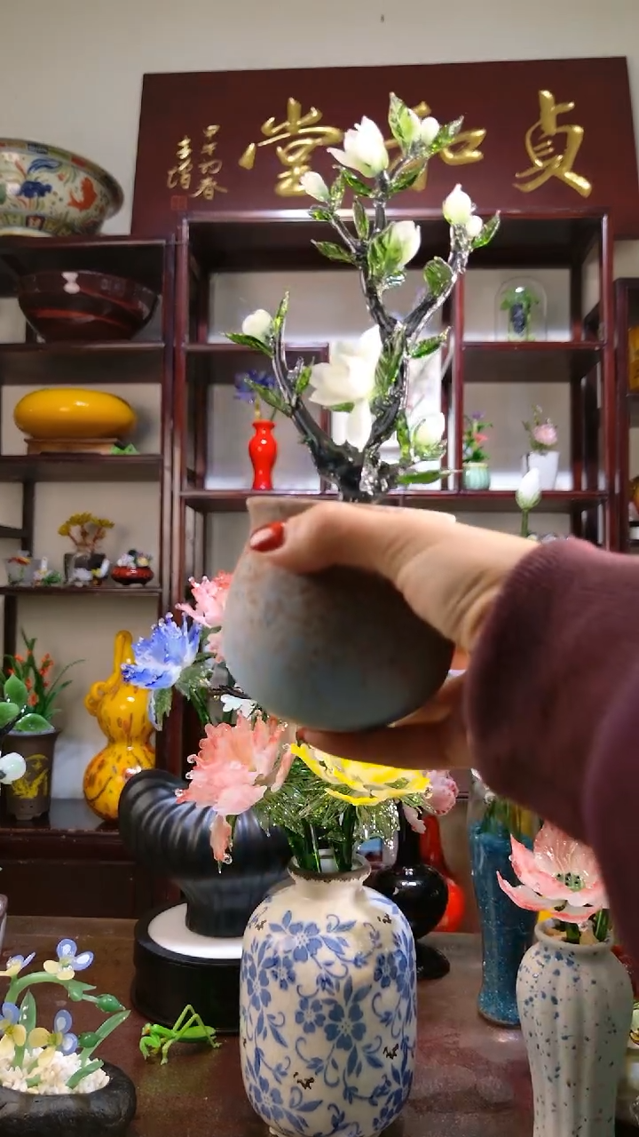 【闪购商品】琉璃颈饰白玉兰盆栽