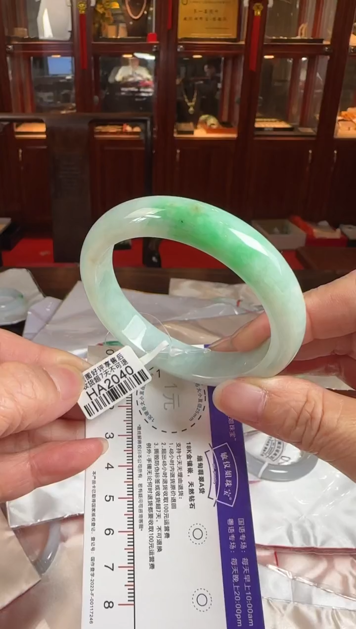 未镶嵌手镯翡翠56正圈HA2040(100元运营费