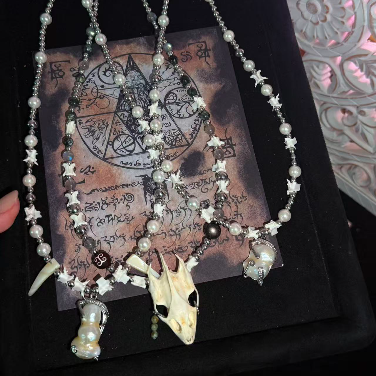 欧美嬉皮士定制手工不锈钢项链