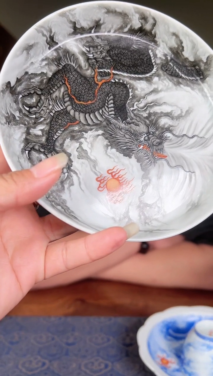 【闪购商品】【小胖严选】景德镇纯手绘墨龙壶承