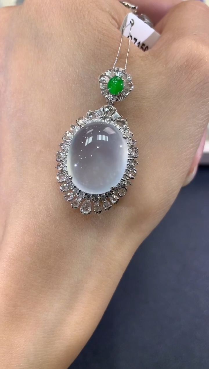 【闪购商品】翡翠吊坠(不含链)18K金镶嵌 f20