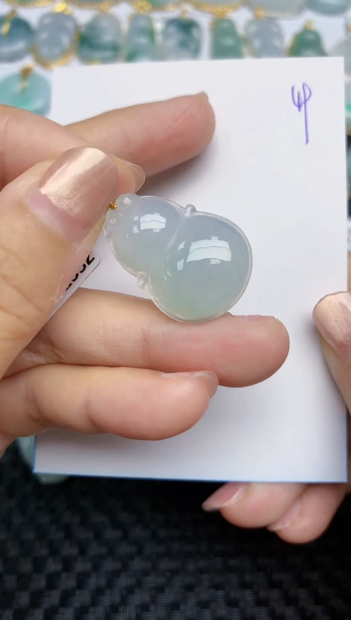 【闪购商品】翡翠颈饰18K金镶嵌天然A货翡翠 