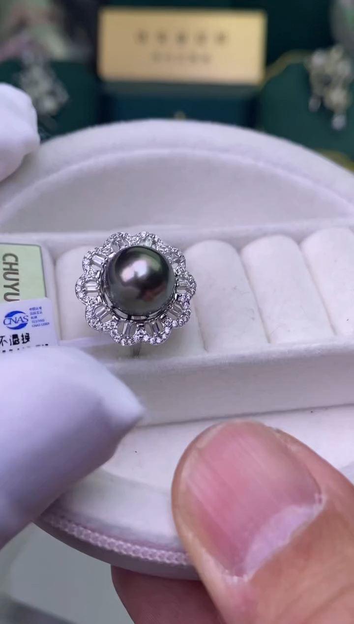 【闪购商品】海水珍珠戒指银S925镶嵌1