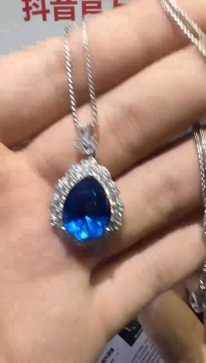 颈饰蓝宝石18K金镶嵌1