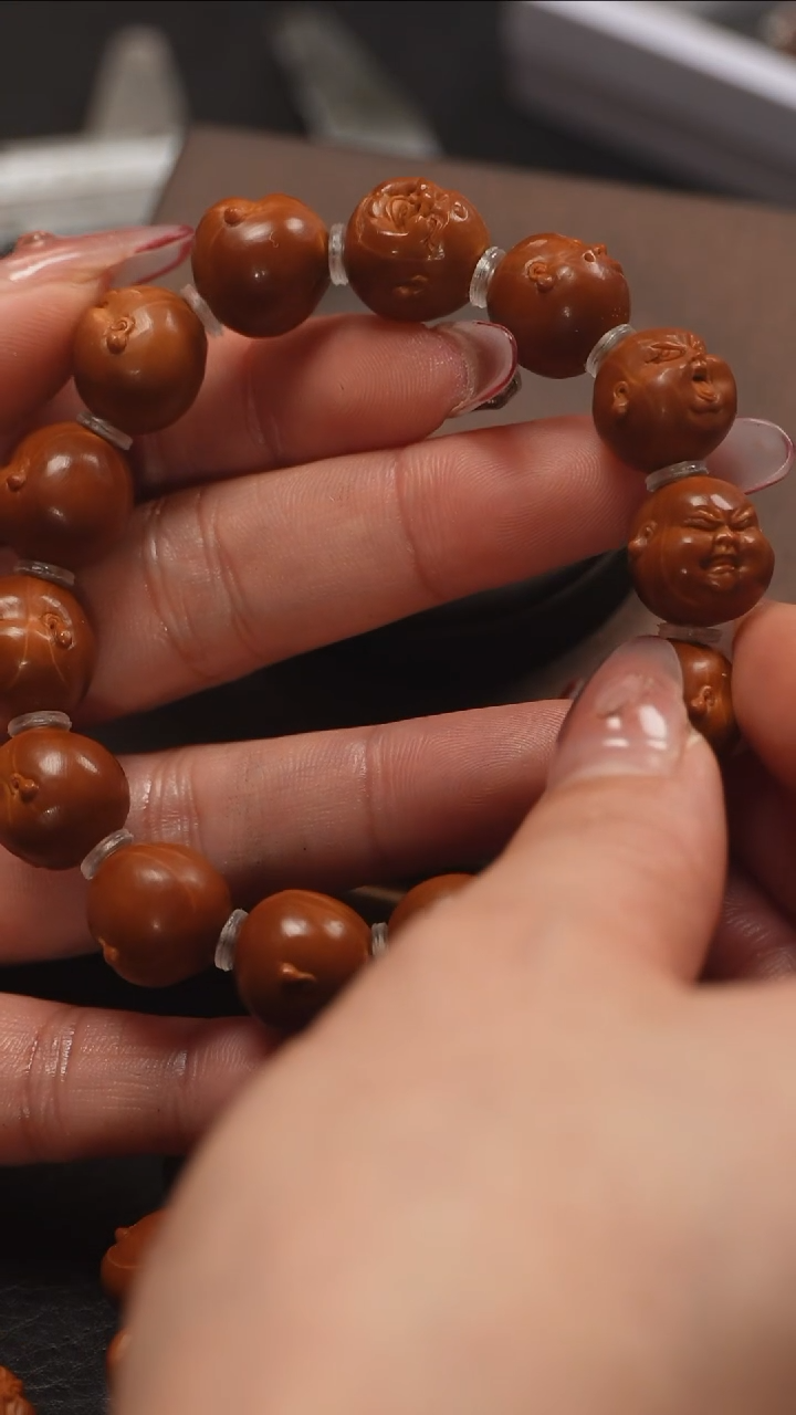 【闪购商品】橄榄核手串/手链橄榄核雕刻文玩作品