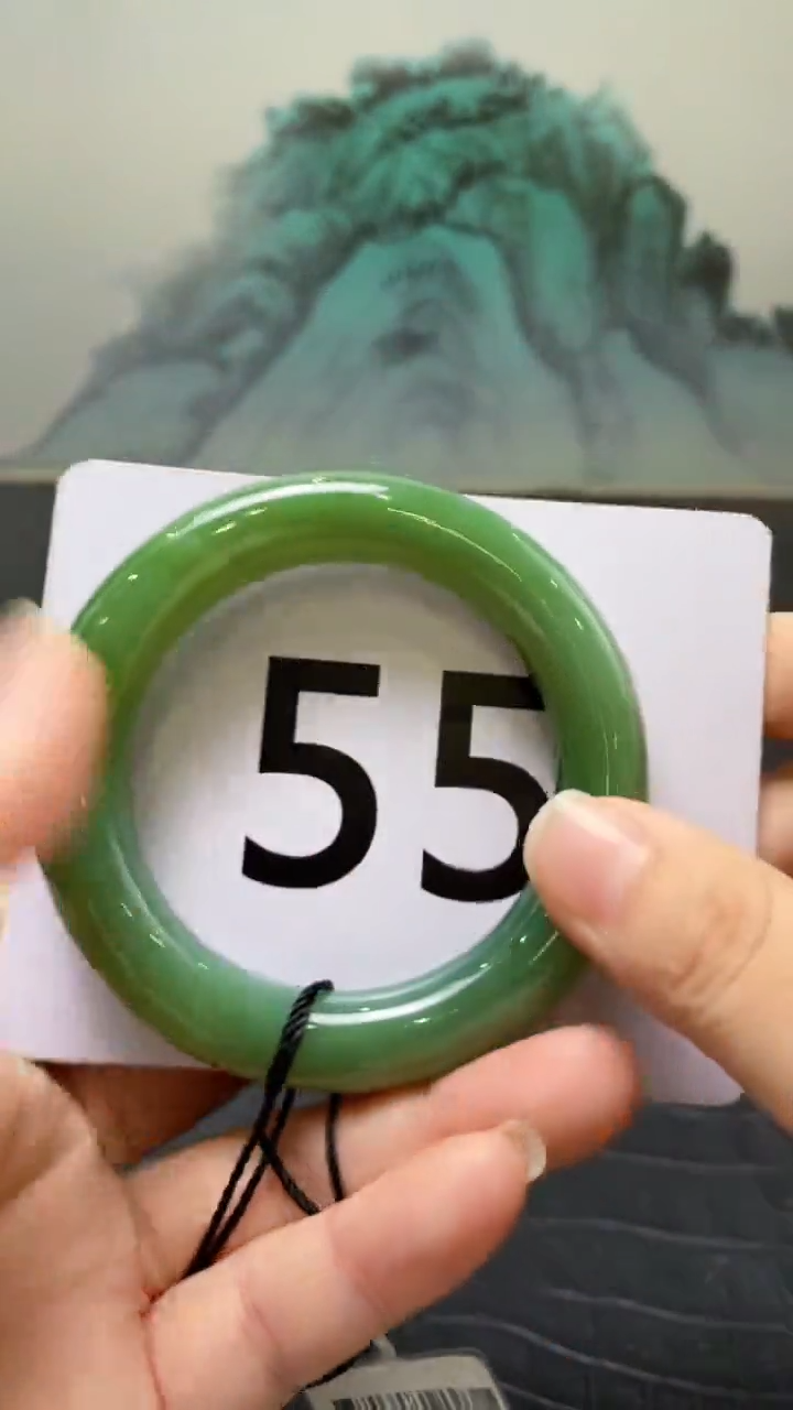 未镶嵌手镯和田玉（碧玉）心**水55