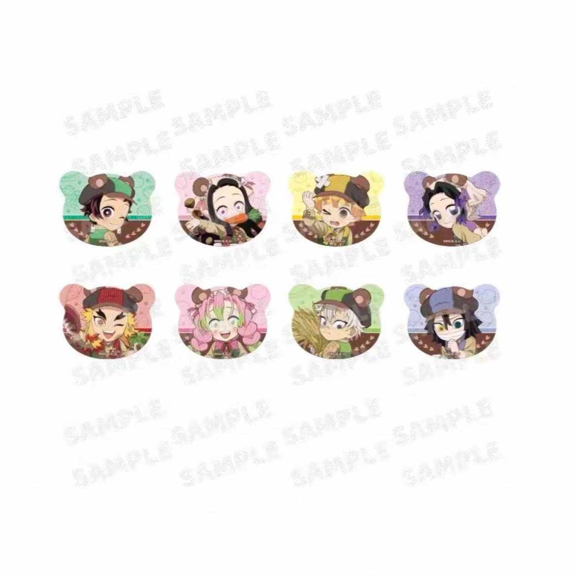 正版《鬼灭之刃》 2025款丰收季限定 盲盒小熊徽章A B款