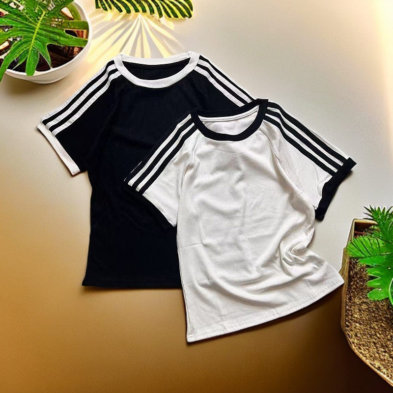 【锦衣服饰】2026圆领罗纹棉辣妹T恤