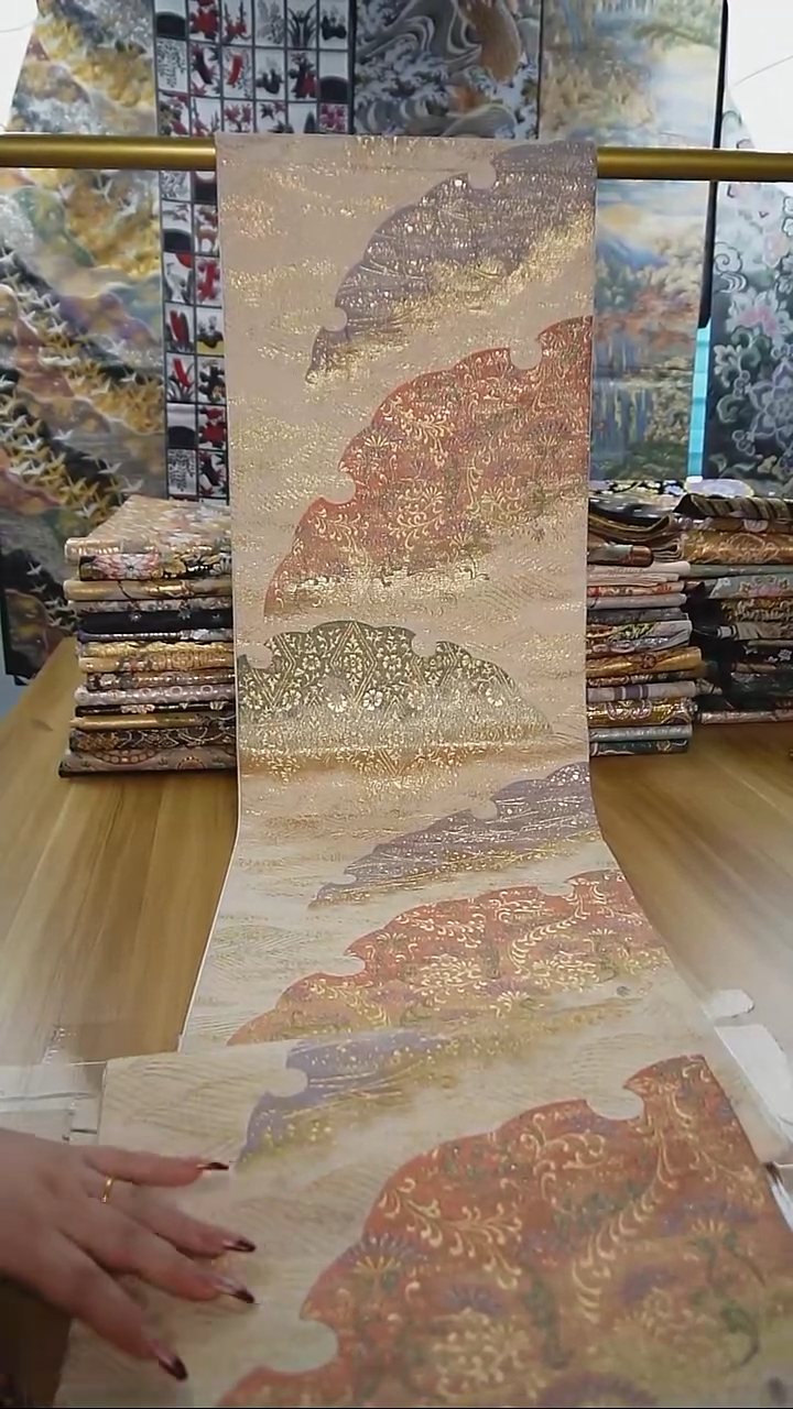【闪购商品】织绣织锦2六通彩金小花