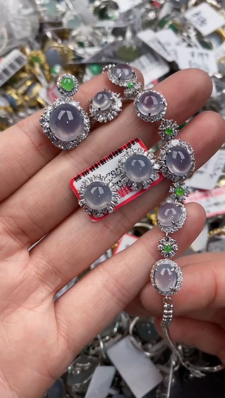 银S925镶嵌戒指翡翠P***n999   3