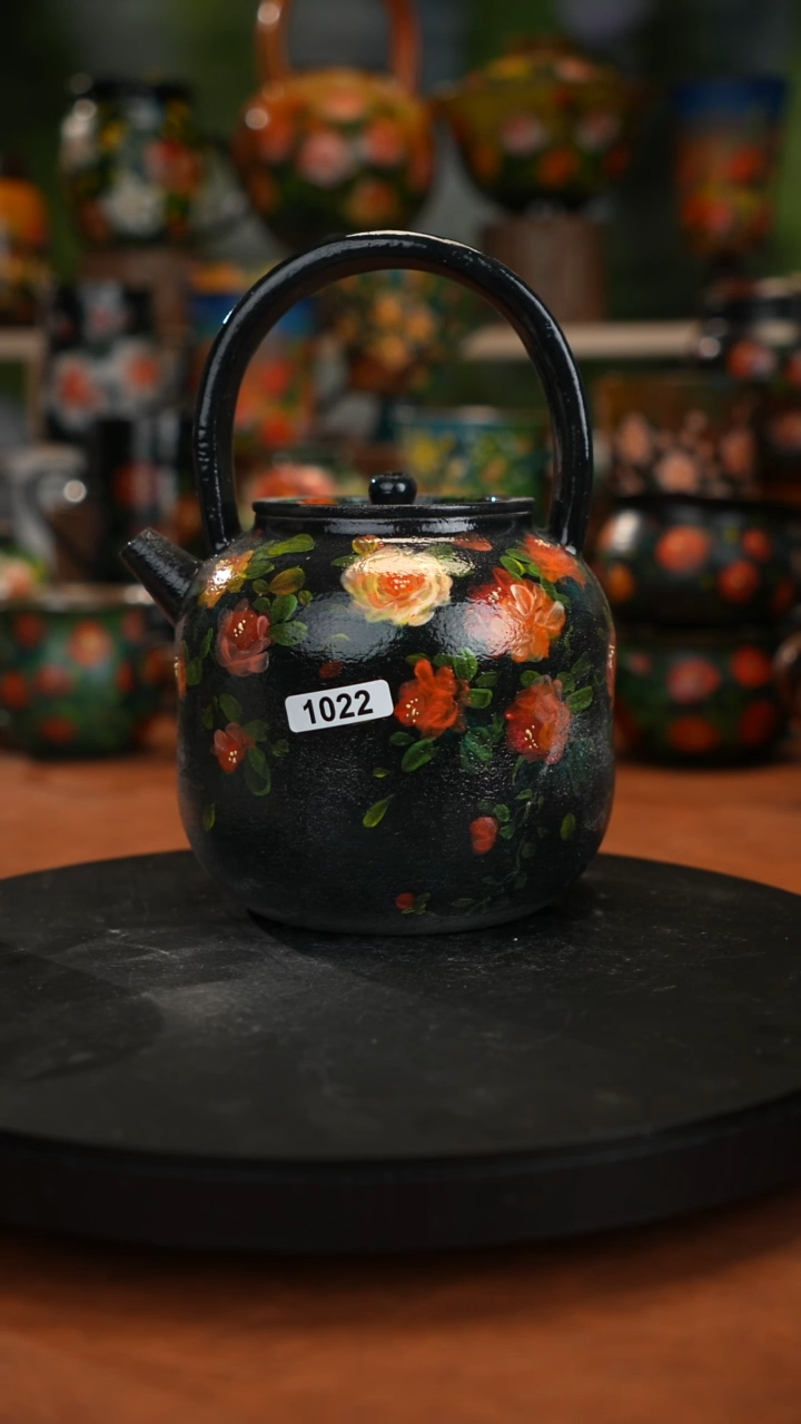 紫砂油画釉下彩手绘1022