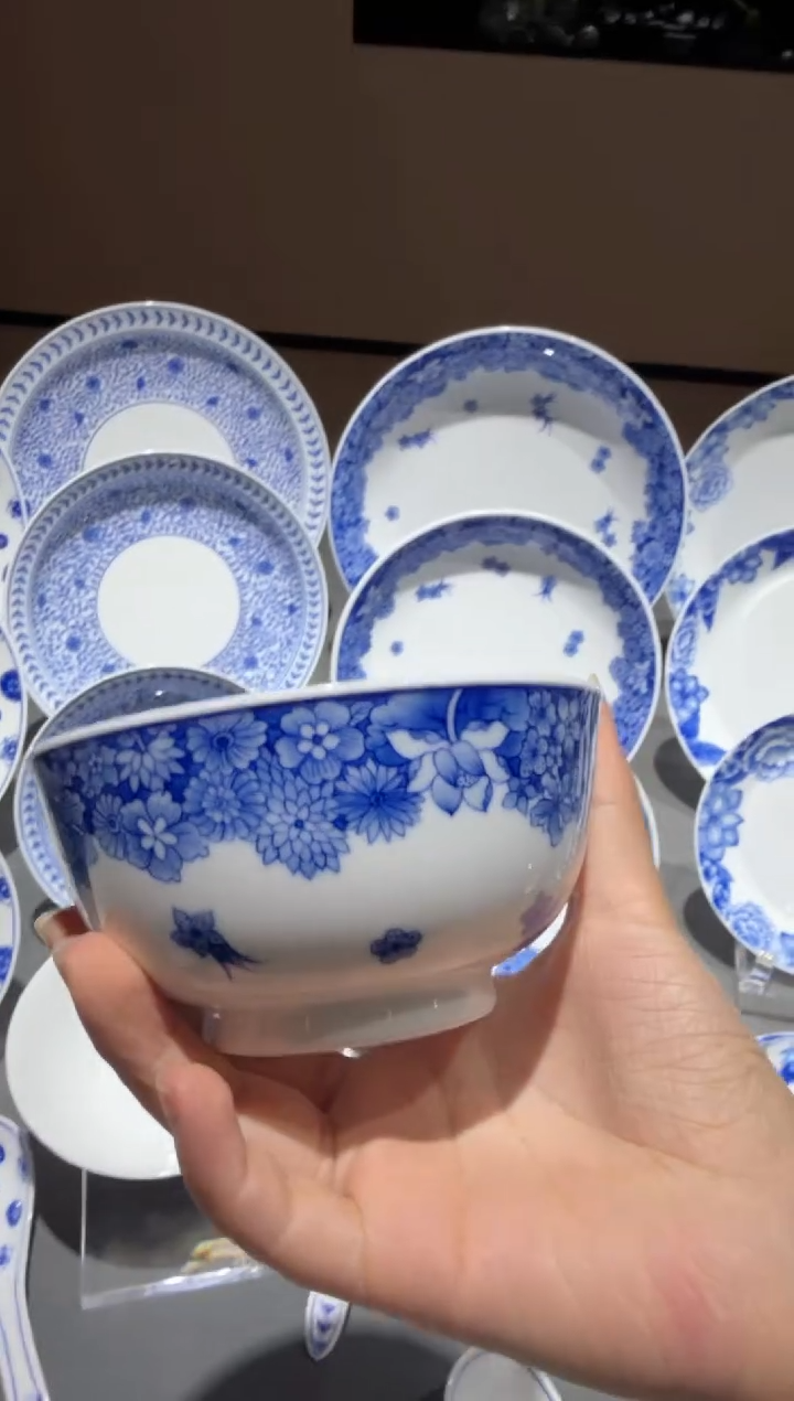 摆件瓷彤云山房 跨年狂欢 蝶恋花碗