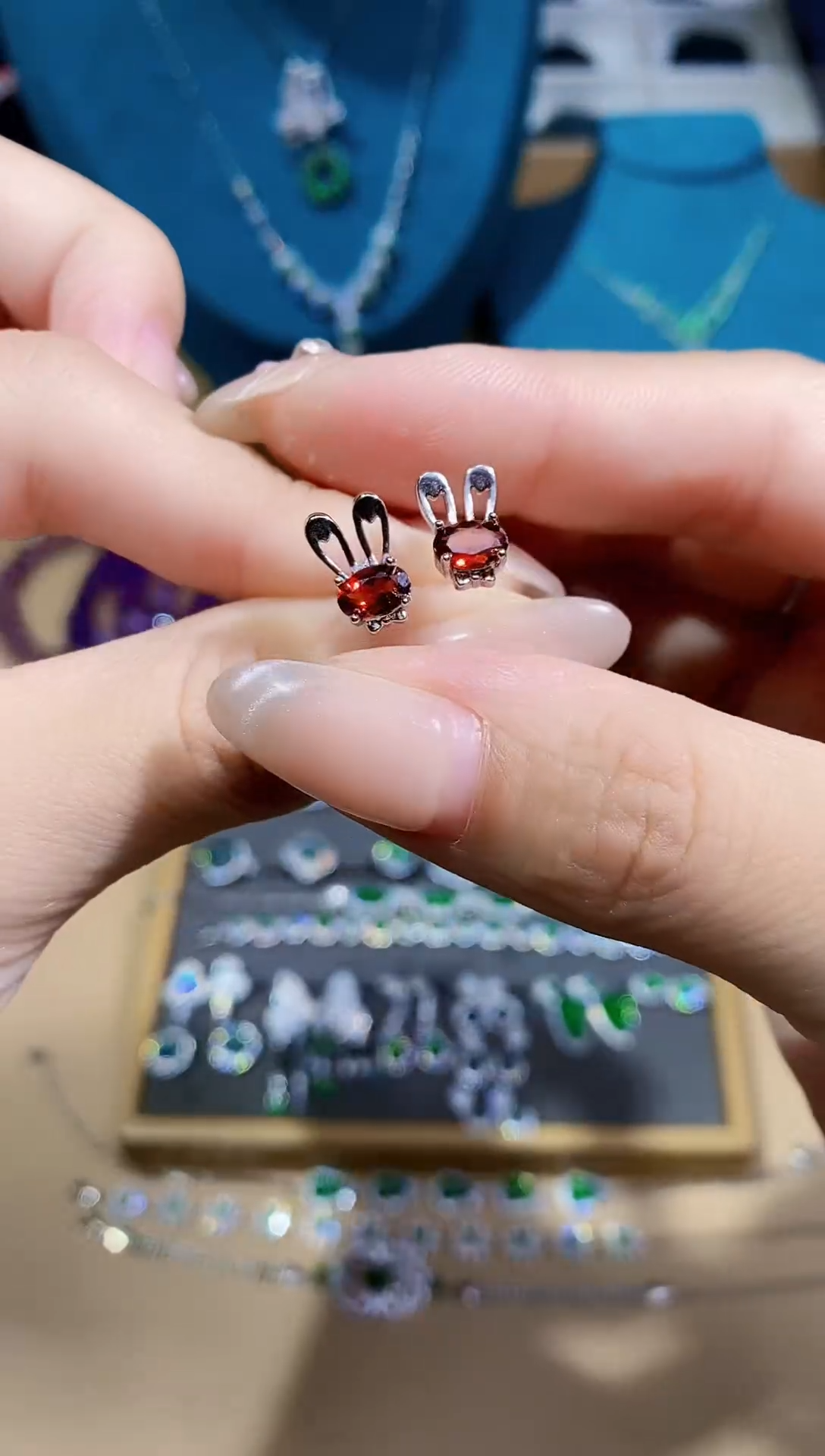 【闪购商品】石榴石耳饰合金多样性发其一【2】