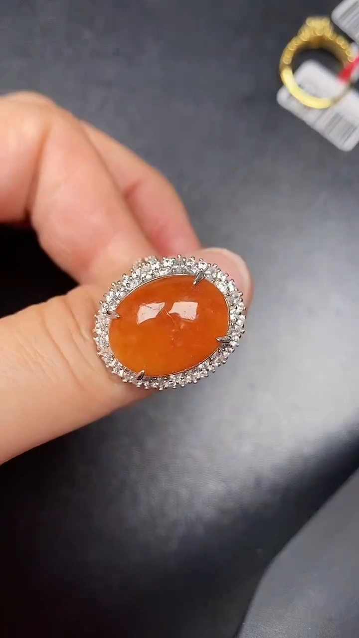 银S925镶嵌戒指翡翠2840