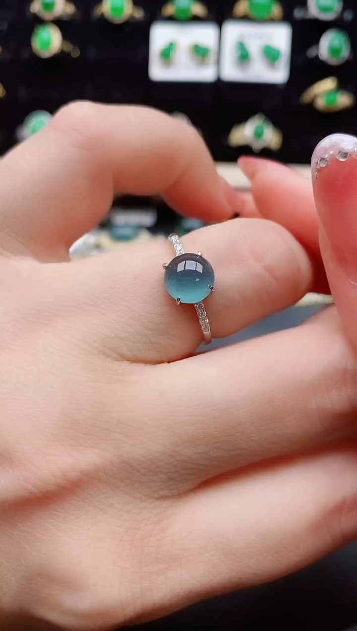 【闪购商品】翡翠戒指银S925镶嵌50805801