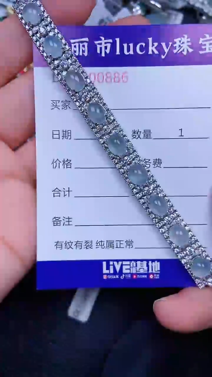 颈饰银S925镶嵌翡翠0886