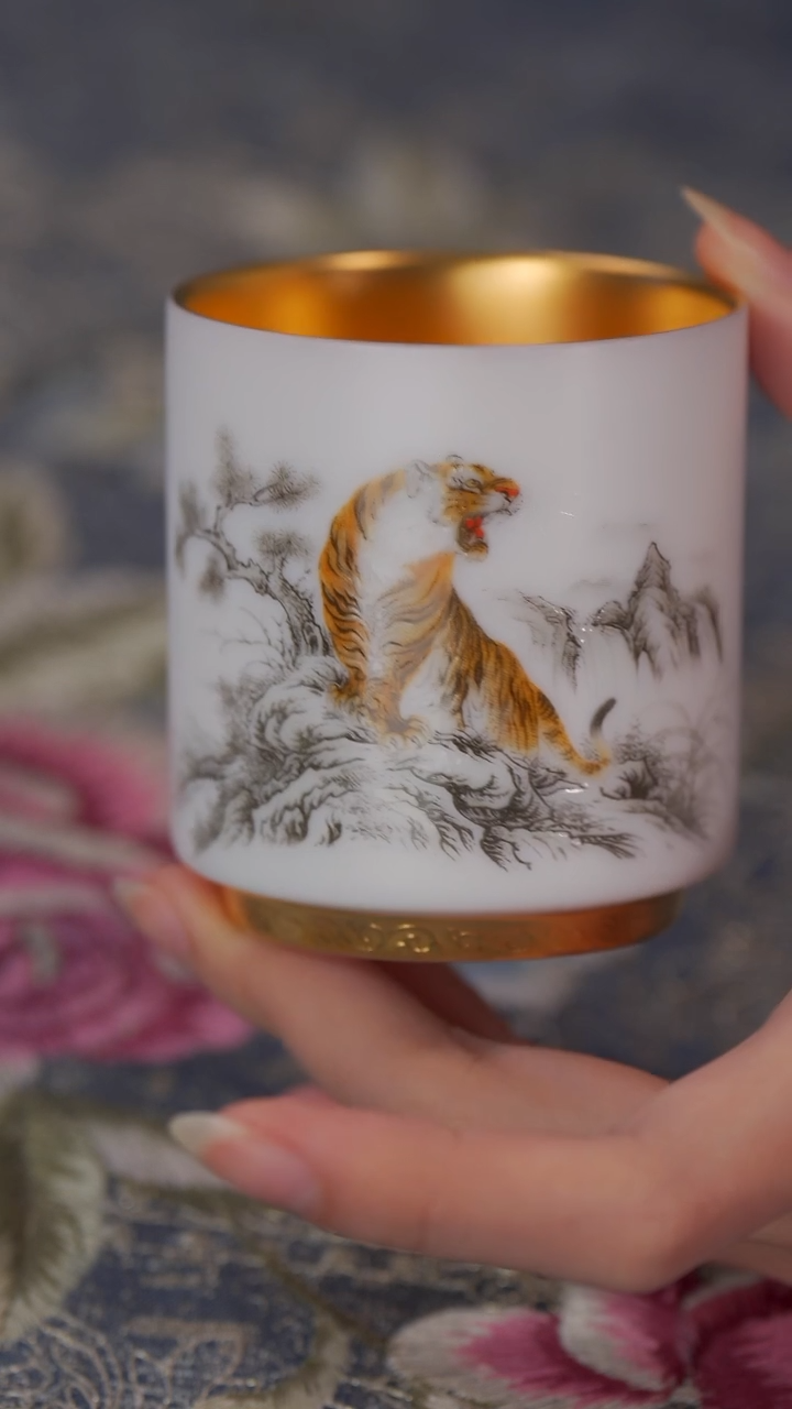 【闪购商品】【鎏金云龙风虎高升杯（福）】