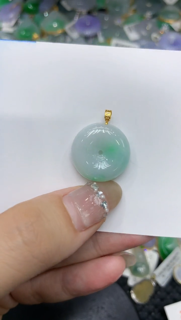 【闪购商品】翡翠颈饰18K金镶嵌222222222