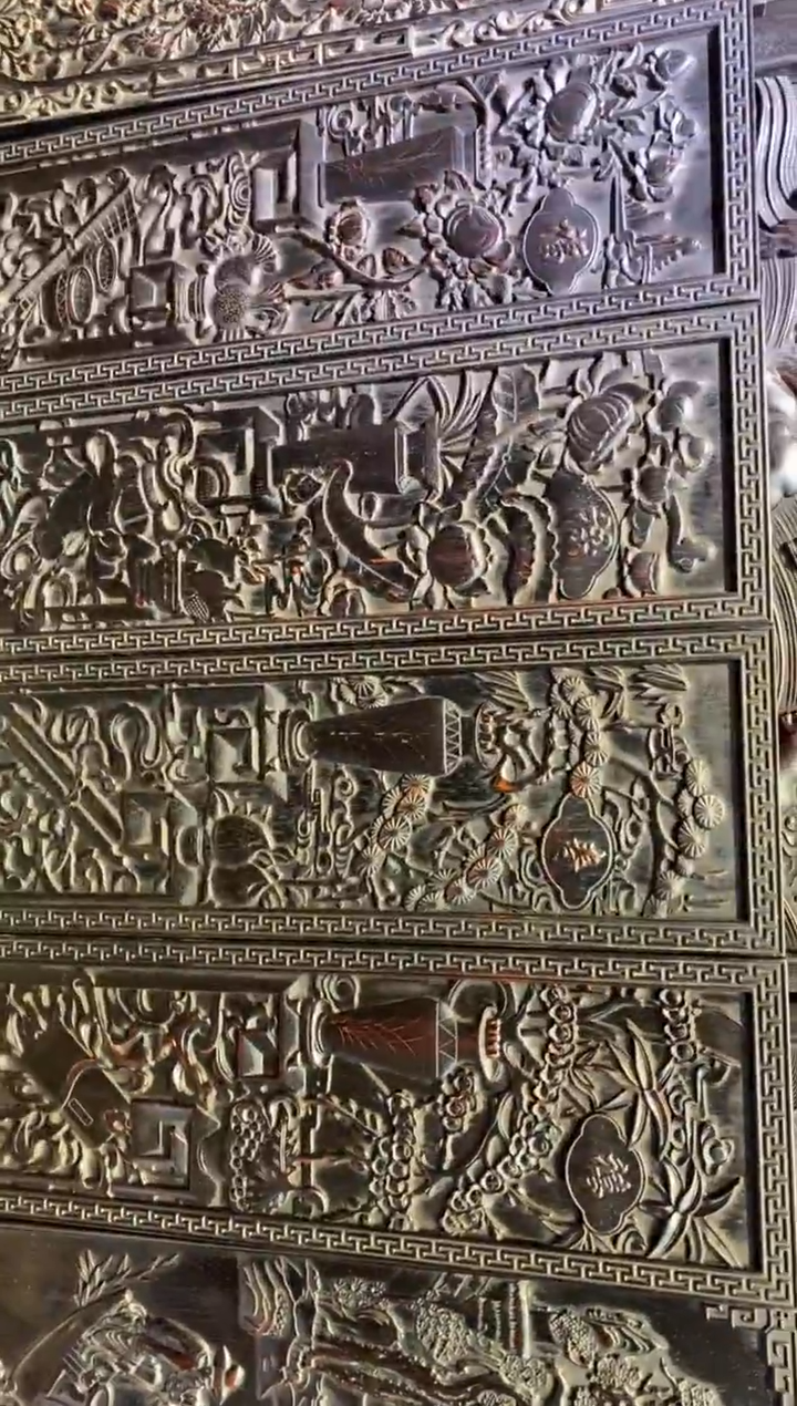 木展****》紫檀拆件雕刻板以直播间实物为准微瑕老物件