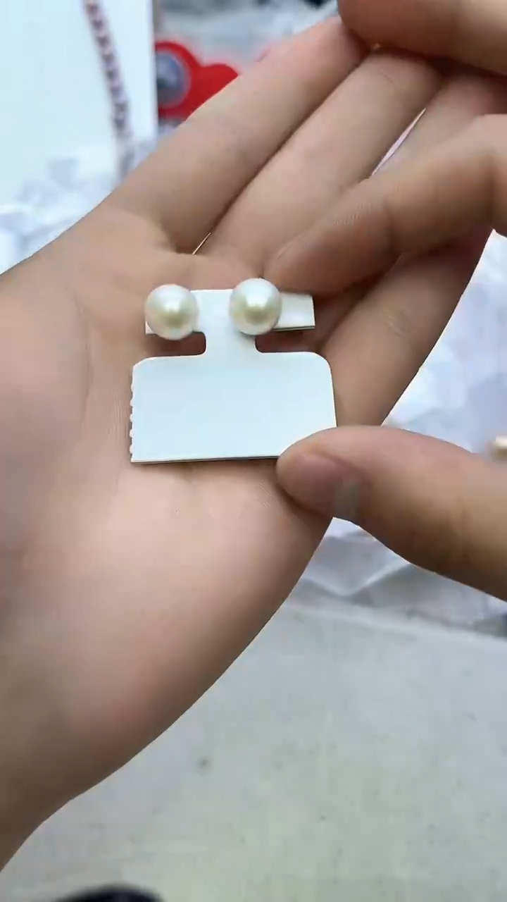 未镶嵌耳饰淡水珍珠白色系耳饰