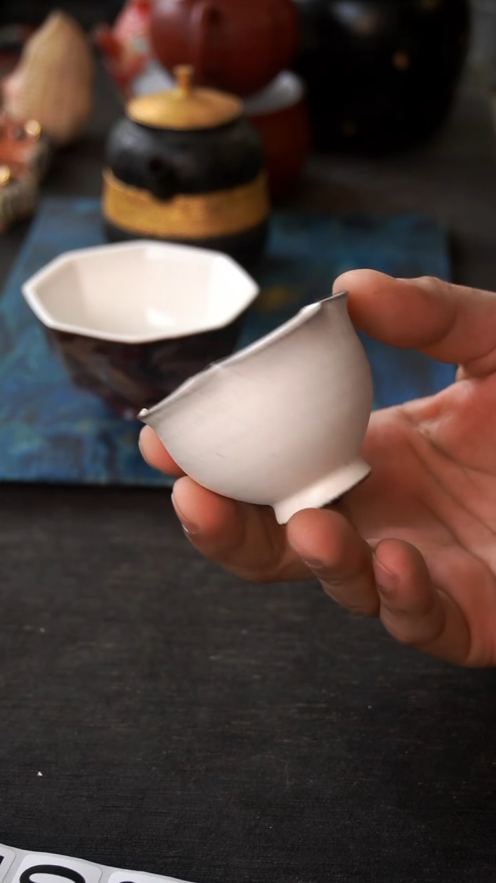 【闪购商品】其他白粉引花口杯茶器