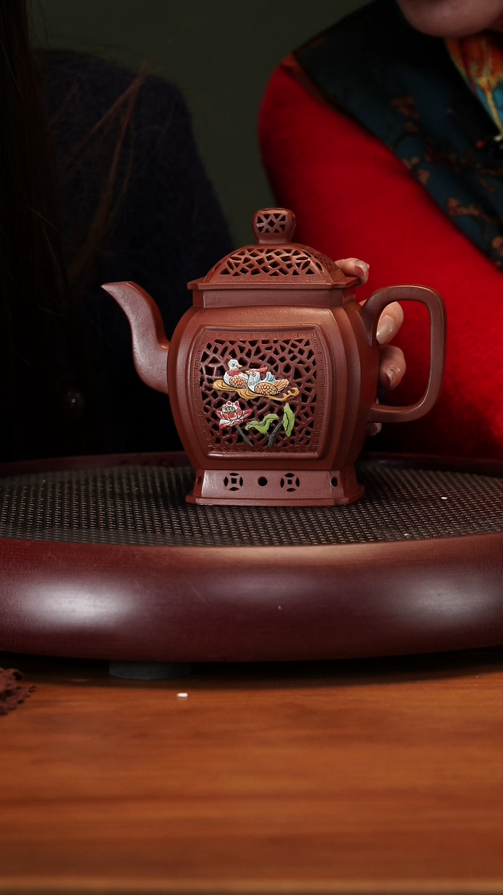 【闪购商品】紫砂茶壶2-55JXF鸳鸯红皮龙
