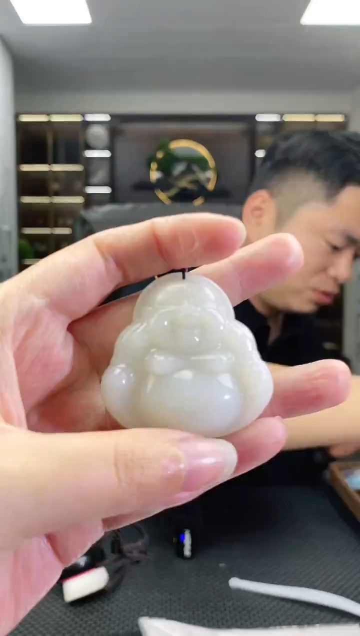 颈饰未镶嵌和田玉佛公吊坠清货4